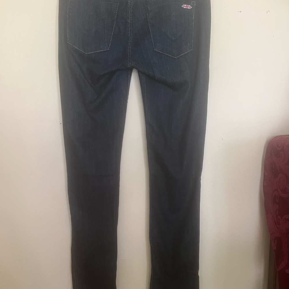 Hudson Jeans Women 28 Blue Denim Pants Low Rise Preppy Dark Wash USA Y2K - Picture 2 of 6